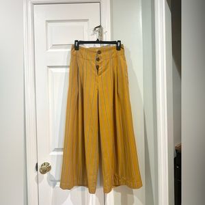 Yellow/Gold Wide Leg Trousers Size S!!